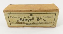 Ammunition Sealed box of 16 rounds Steyr 9mm