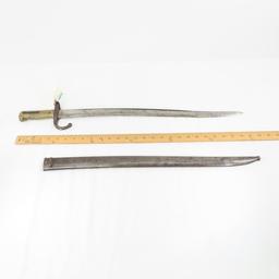 French M 1866 bayonet with sheath