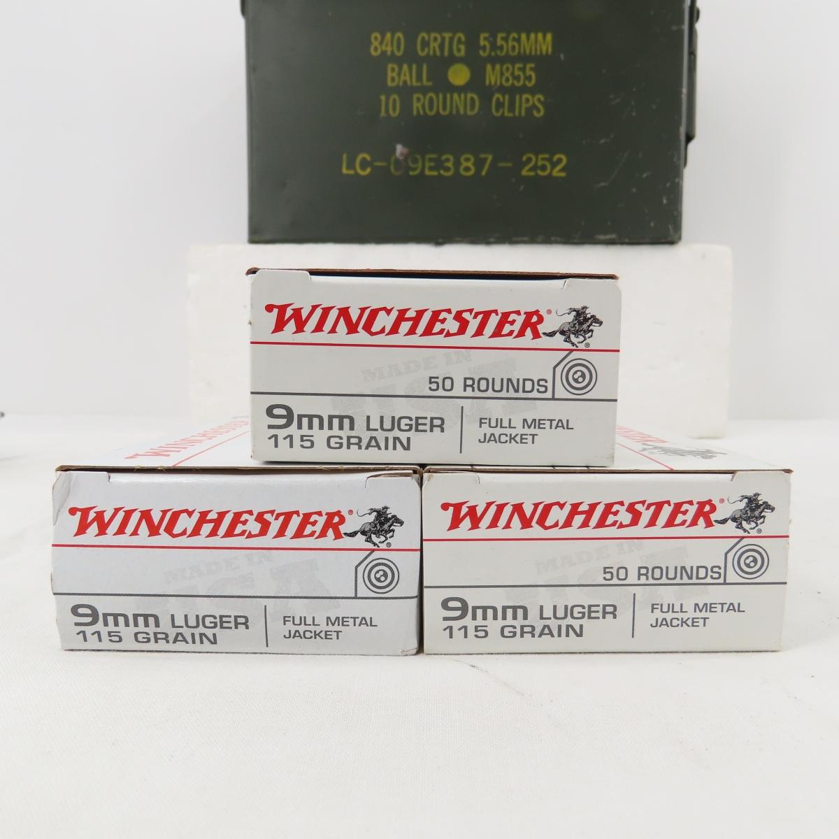 Ammunition 521 rounds mixed 9mm