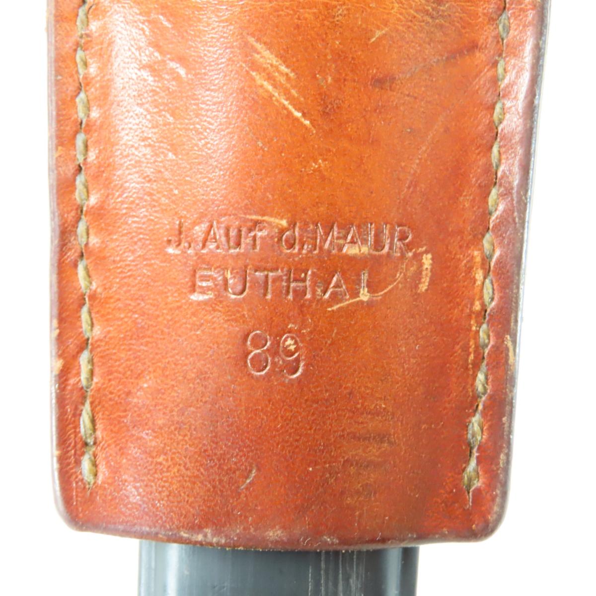 Swiss Army Bayonet & Scabbard with Leather Frog