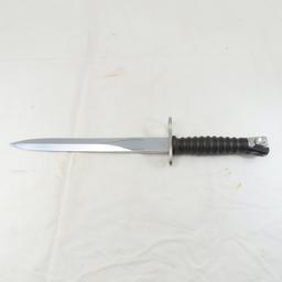Swiss Army Bayonet & Scabbard with Leather Frog