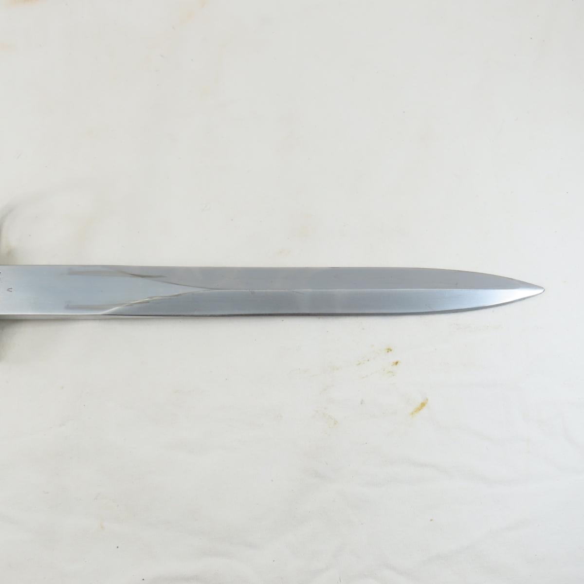 Swiss Army Bayonet & Scabbard with Leather Frog