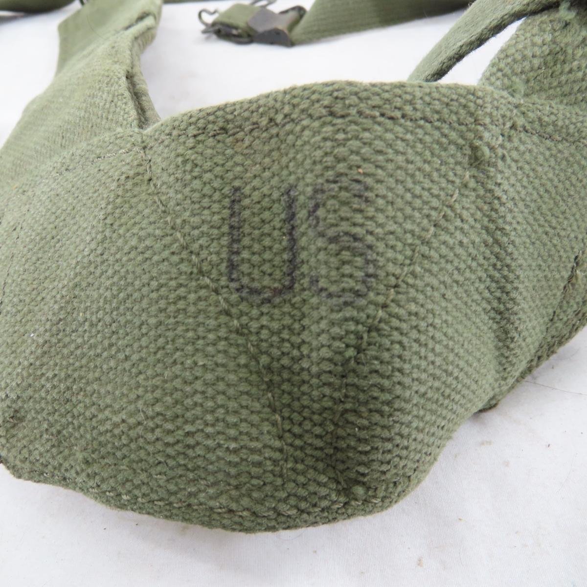 Bin full of mixed Military canvas, ammo pouches