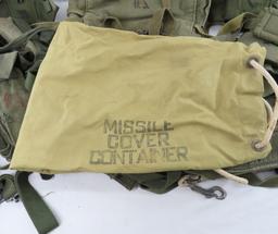 Bin full of mixed Military canvas, ammo pouches