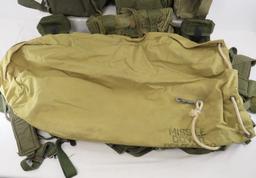 Bin full of mixed Military canvas, ammo pouches
