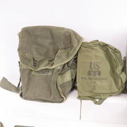 Bin full of mixed Military canvas, ammo pouches
