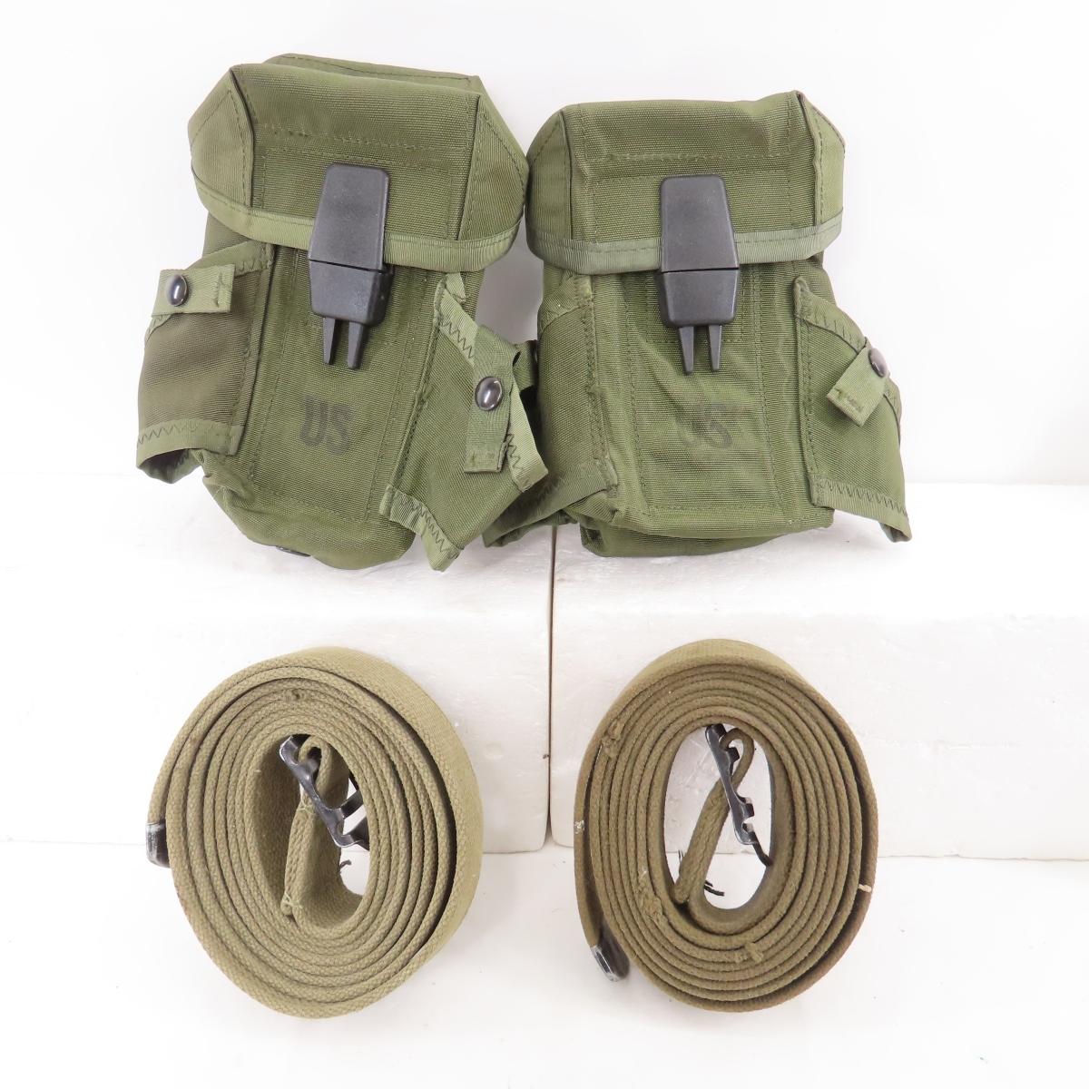 Bin full of mixed Military canvas, ammo pouches