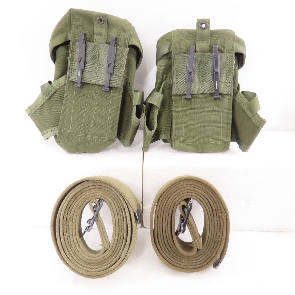 Bin full of mixed Military canvas, ammo pouches