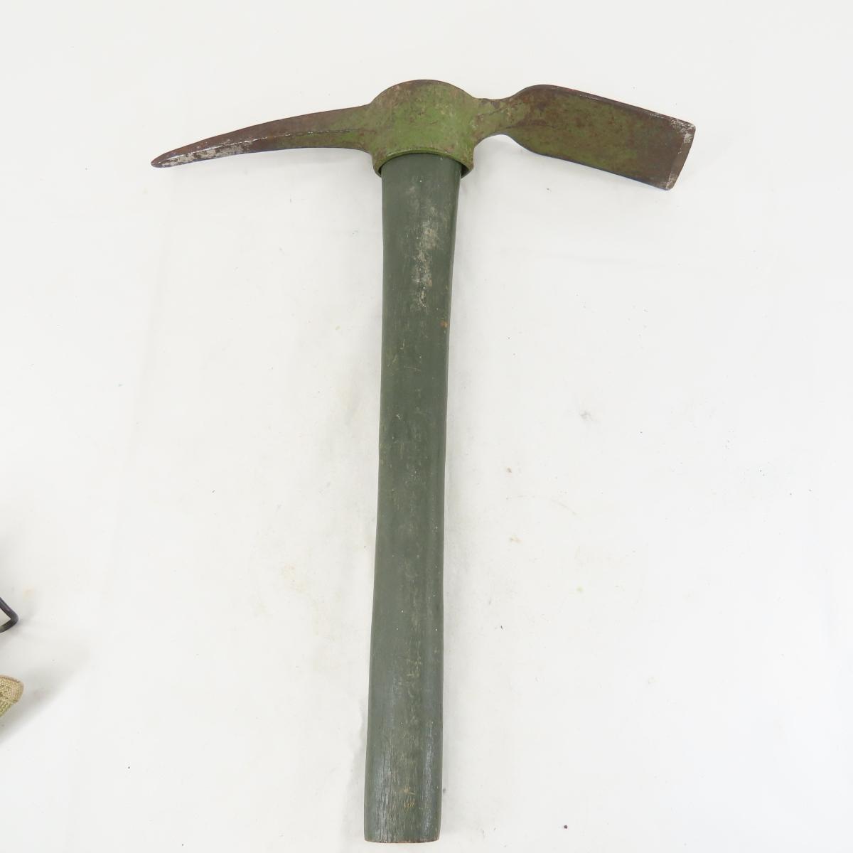 WWII Pick Mattock with belt case