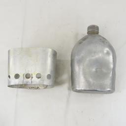Experimental canteen cover with 1942 US canteen