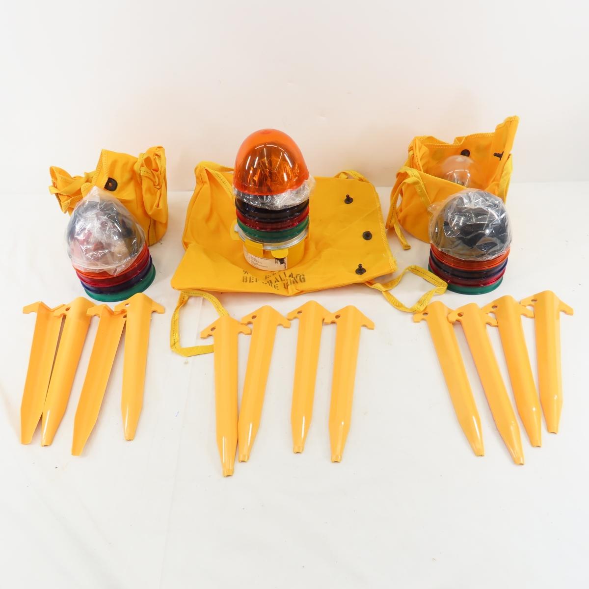 3 USGI Ground Obstruction "Sandbag" Lights