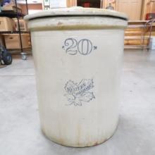 20 Gallon Western Stoneware Crock with Lid