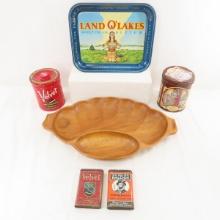 Vintage Tobacco Tins, Land O Lakes Tray and More