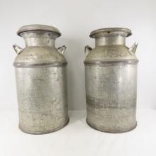 2 Antique Milk Cans