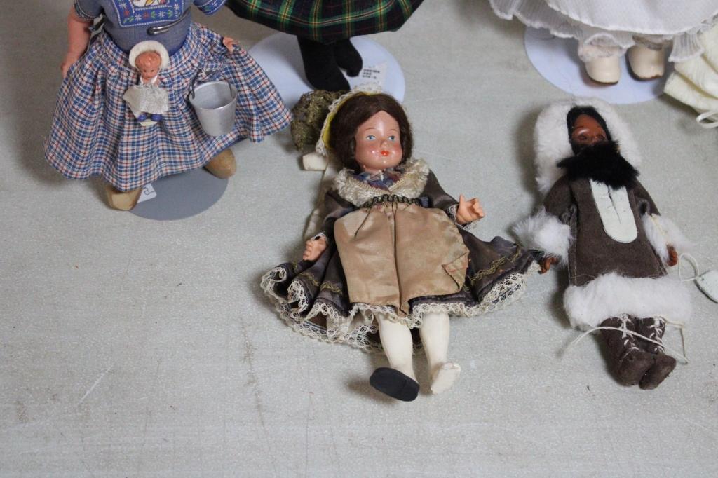 5 Porcelain, Celluloid, China, Dolls