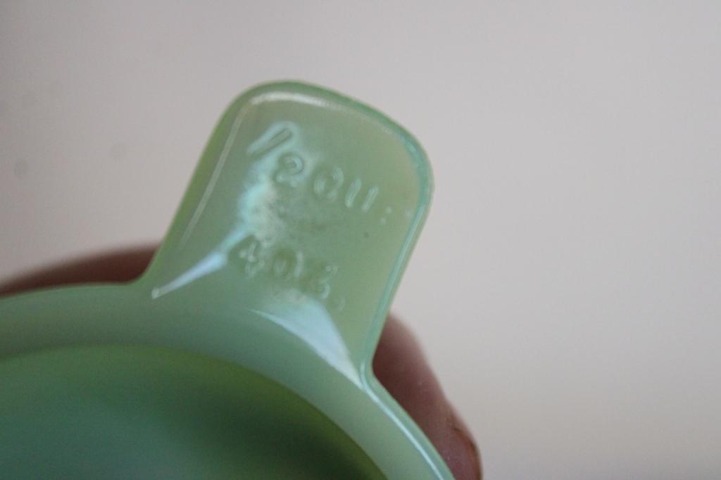 3 Jadeite Jeanette Glass Measuring Cups GLOW