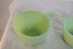 3 Jadeite Jeanette Glass Measuring Cups GLOW