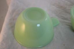 3 Jadeite Jeanette Glass Measuring Cups GLOW