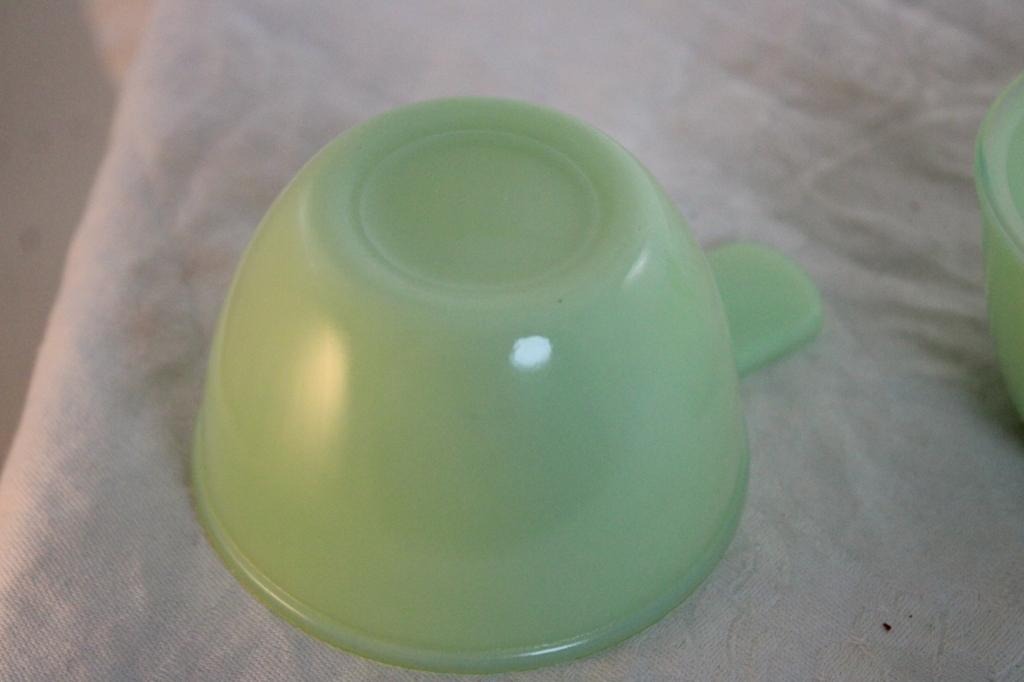 3 Jadeite Jeanette Glass Measuring Cups GLOW