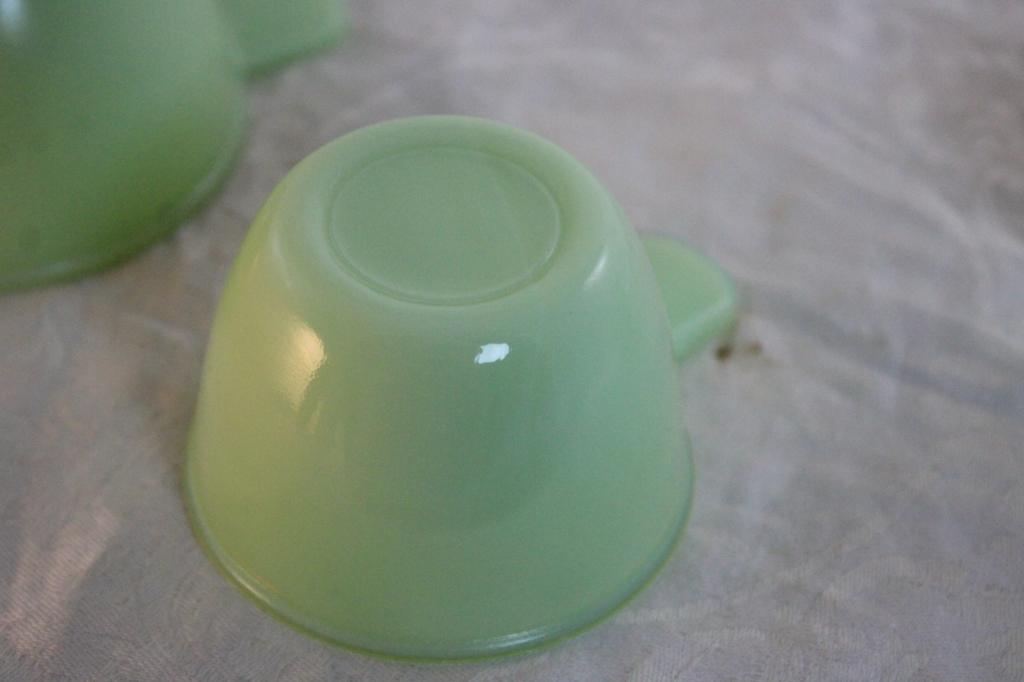 3 Jadeite Jeanette Glass Measuring Cups GLOW