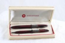 Sheaffer's Red Pen Pencil Set White Dot Lifetime