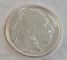 1 Oz. .999 Silver Round Indian/Buffalo