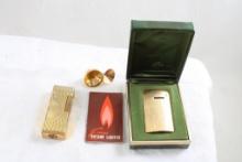 Evans Gold Butane Lighter, JJJ Lighter, 2 Funnels