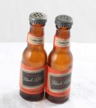 Carling Black Label Glass Beer S&P Shakers 4"