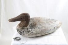 Antique Wood Duck Decoy 14" Long