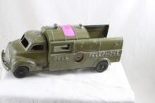 Hubley Kiddie Toy Telephone Truck 12" Long Metal