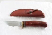 Marbles USA Fixed Blade Knife in Leather Sheath