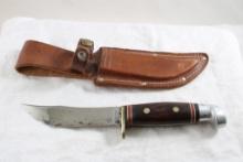 Western W66 Fixed Blade Knife w/Leather Sheath
