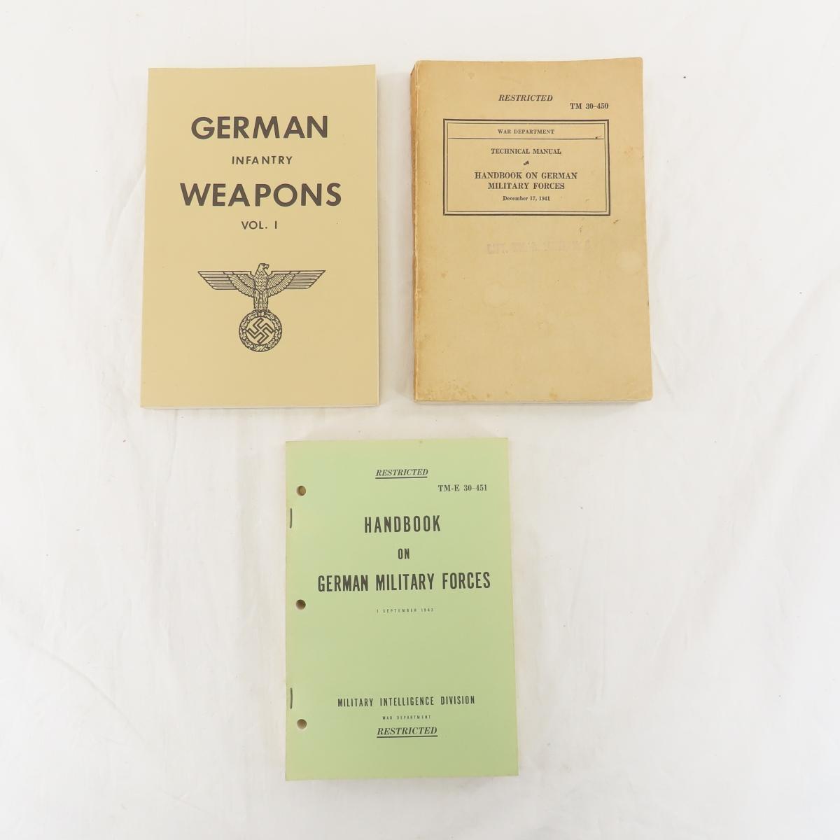 3 German Military Handbook & Tech Manuals