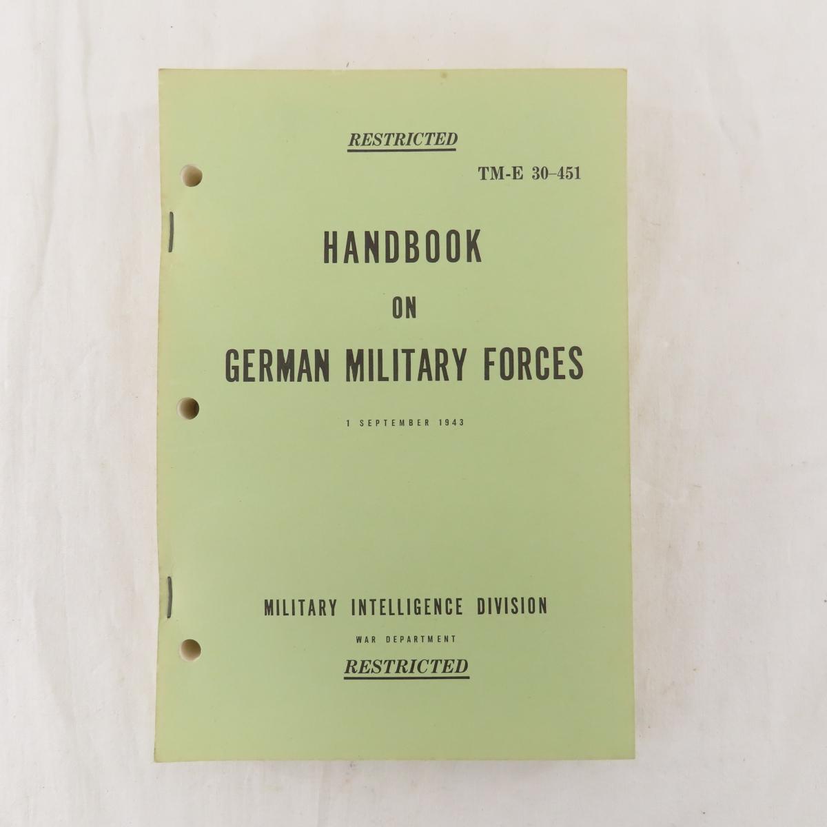 3 German Military Handbook & Tech Manuals