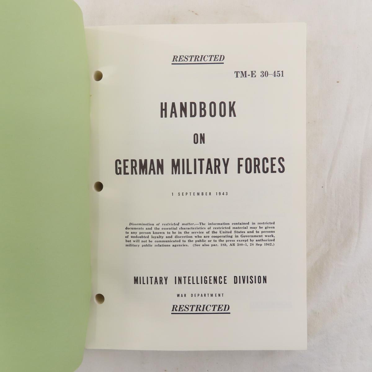 3 German Military Handbook & Tech Manuals