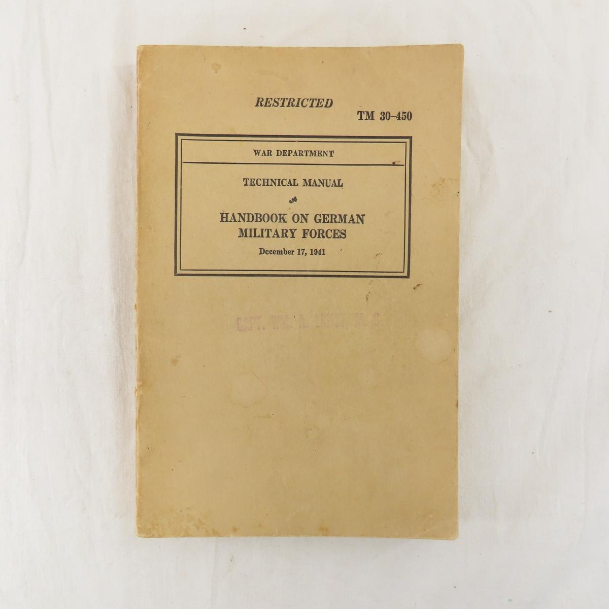 3 German Military Handbook & Tech Manuals