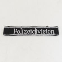 WWII German Polizeidivision Cuff Title