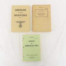 3 German Military Handbook & Tech Manuals