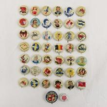 40 Kellogg's Pep Cereal Pinbacks, Baseball & More