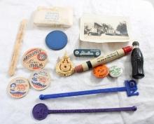 Small Collectibles Coke Bottle, Ivory Soap, Photo