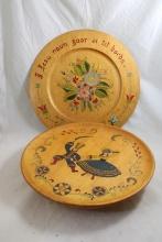 Norwegian Rosemaled Lazy Susan & Wall Hanging