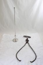 Norwegian Mini Flagpole 16 3/8" T., Adv. Ice Tongs
