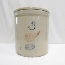 3 Gallon Red Wing Union Stoneware Crock & Lid
