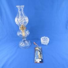 Oil Lamp, Statue of Liberty Thermometer & Dish