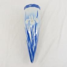 Early 1900's Japanese Iris Wall Vase