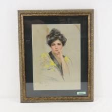 Phillip Boileau Kimono Girl Edwardian Lithograph
