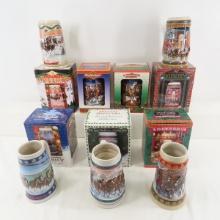 1993-1999 Budweiser Holiday Steins in Boxes