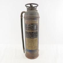 Vintage Underwriters Copper Fire Extinguisher