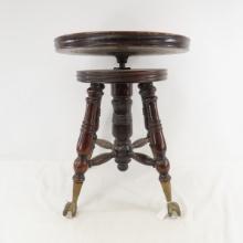 Antique Claw foot Adjustable Piano Stool