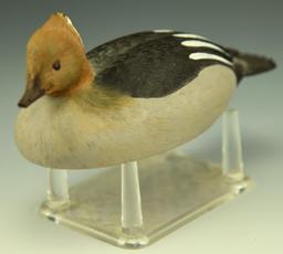 Lot 3303 - Habbart Dean “The Fat Duck Collection” miniature Hooded Merganser hen Drake resin